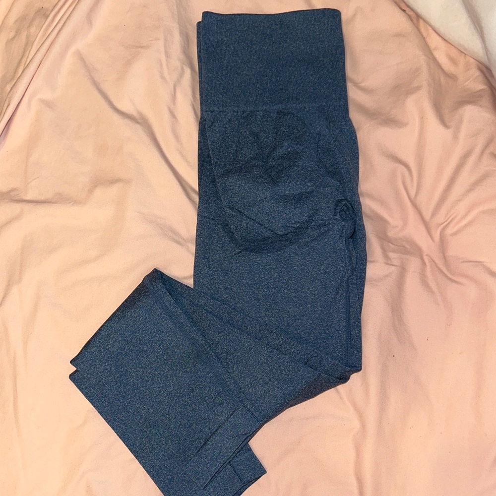 Amazon Blue High-Waisted Leggings